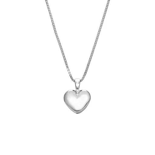 Silverhalsband med hjärta